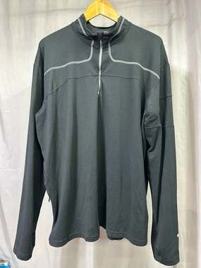 Mountain Hardwear Men's XXL Black 1/4 Zip Performance Fleece Pullover
